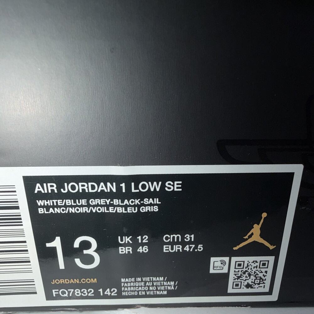 Jordan Air Jordan 1 Low SE Men's Sneakers Brown/Blue Grey FQ7832-142 - Picture 7 of 7
